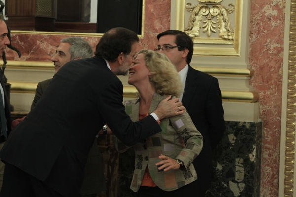 Saludando a Mariano Rajoy