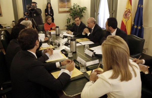 Ana Oramas de Coalicion Canaria asiste a la Comisión de Seguimiento del Pacto de Estado contra el terrorismo yihadista en Ministerio de Interior.