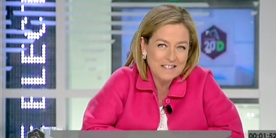 Ana Oramas durante el debate electoral de la Televisión Canaria