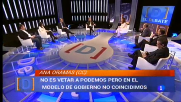 La diputada Ana Oramas en el Debate de la 1 de TVE